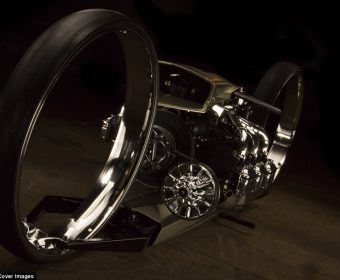 Stunning Ultra Sleek TMC Dumont Motorcycle has 36 Inch Hubless wheels