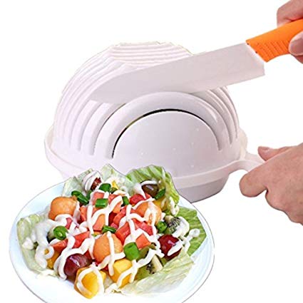 Salad Chopper Bowl with a Strainer New Kitchen Gadgets 2020