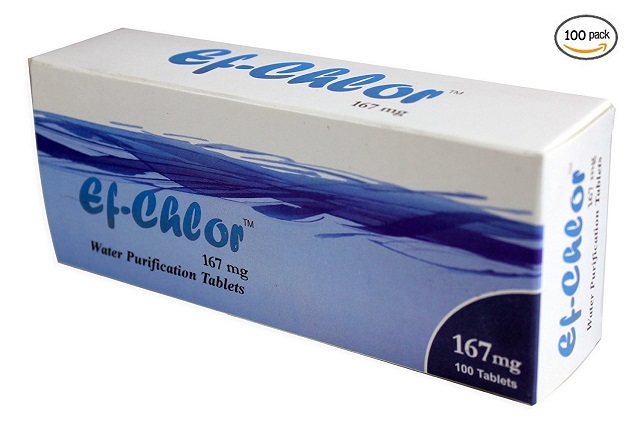 Ef Chlor Portable Water Purification Tablets