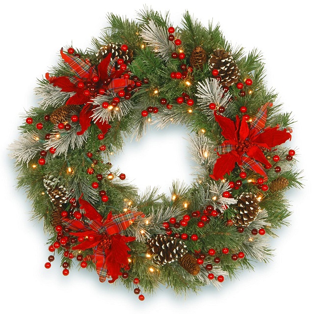 National Tree Company Pre-Lit Artificial Christmas Wreath