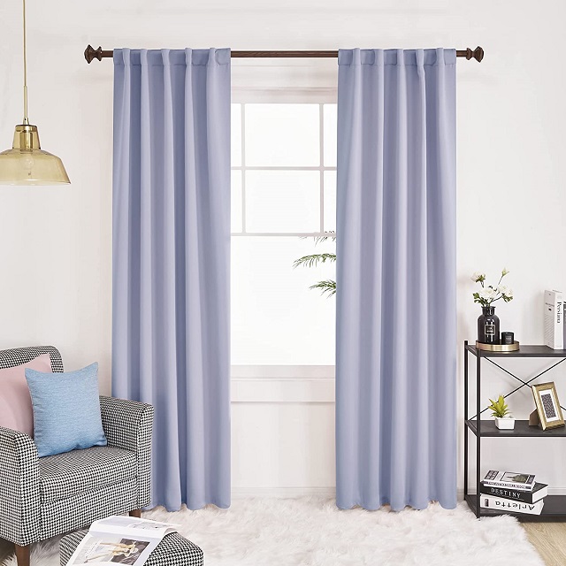 Best Thermal Curtains for winter Deconovo Back Tab and Rod Pocket Blackout for Living Room