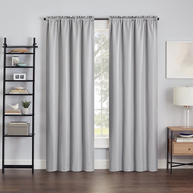 Best Thermal Curtains for winter Eclipse Samara Solid Color Blackout Rod Pocket Single Panel